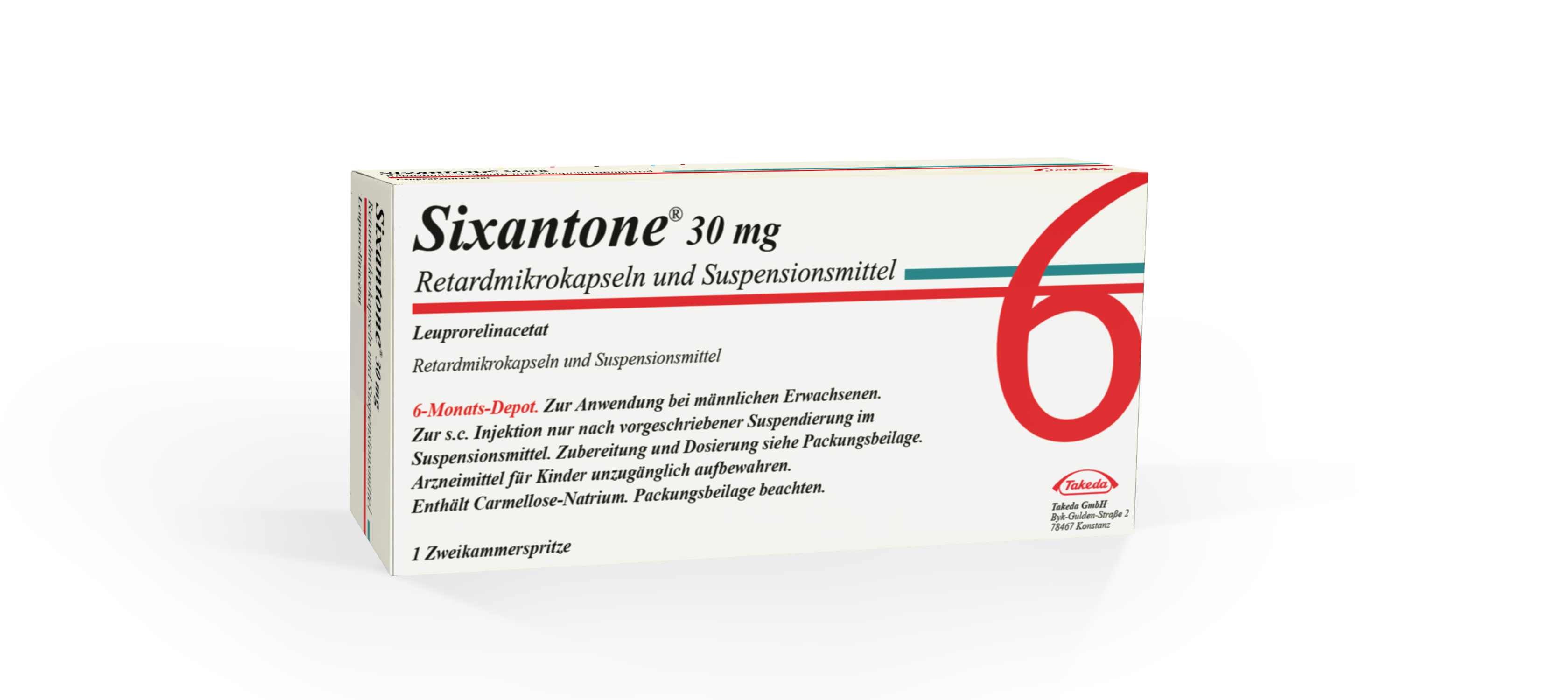 Packshot von Sixantone® 30,0 mg.